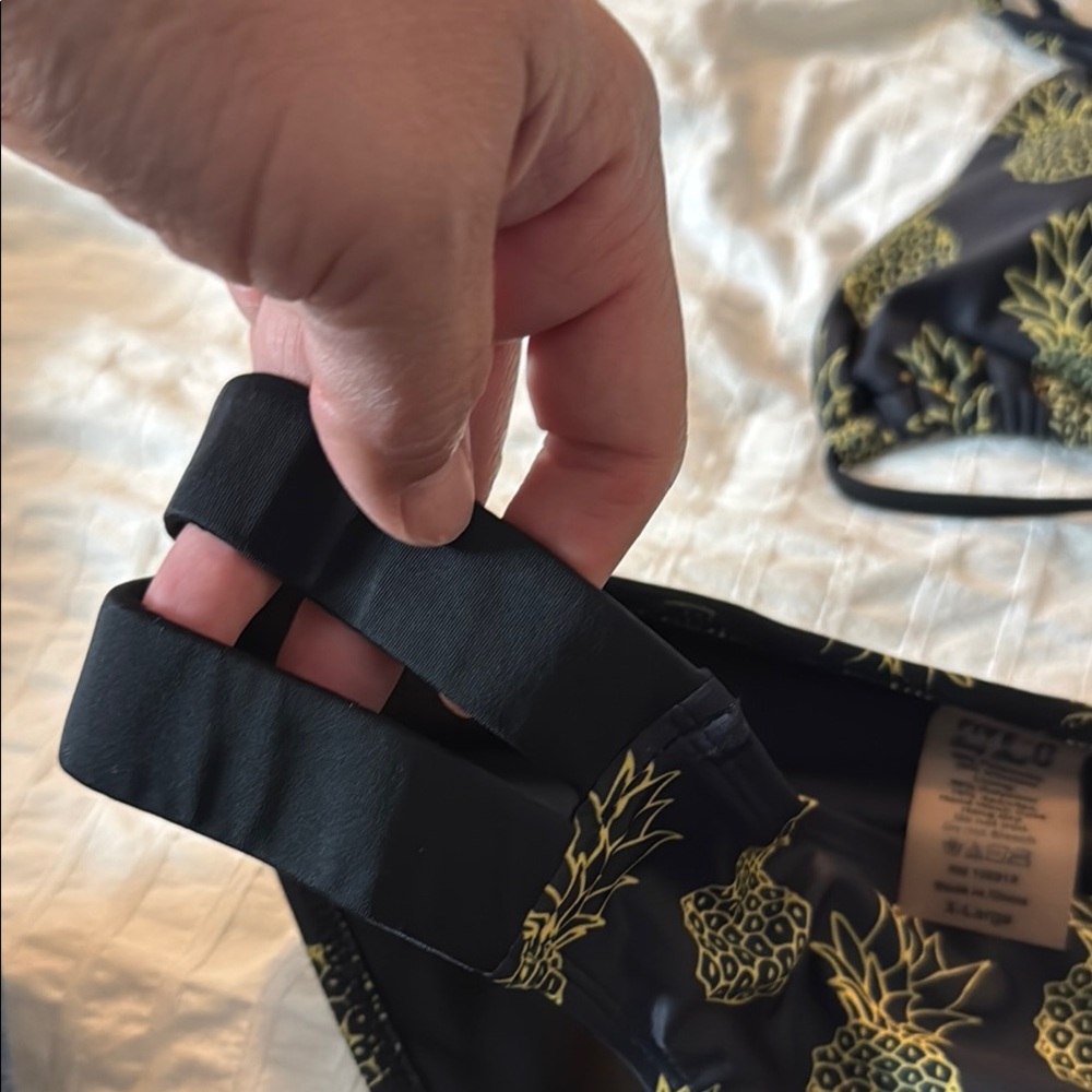 Pineapple Print Black Bikini - Picture 3 of 5